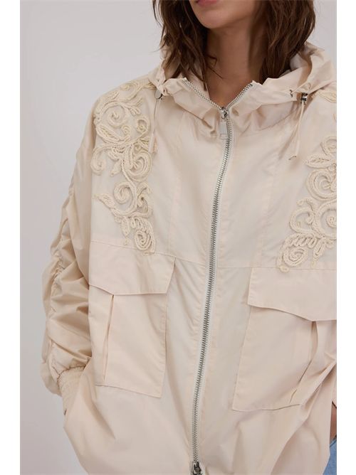Parka with hood and embroidery ERMANNO FIRENZE | D48ED006APEU3MFB4900067